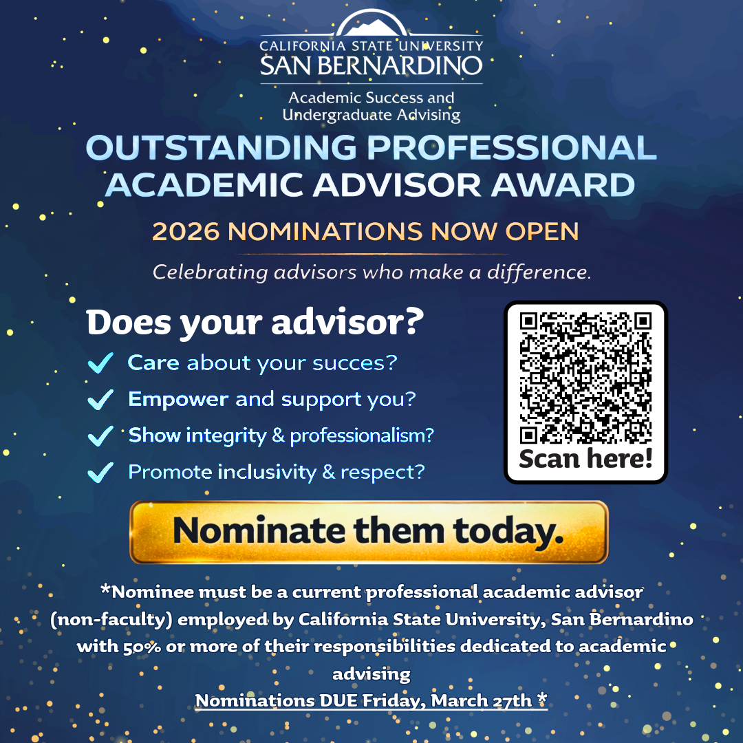 Outstanding Professional Academic Advisor Award, Nominate an advisor
