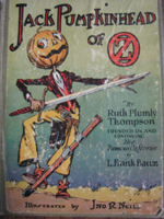Photo of an OZ book titled Jack Pumpkinhead of OZ
