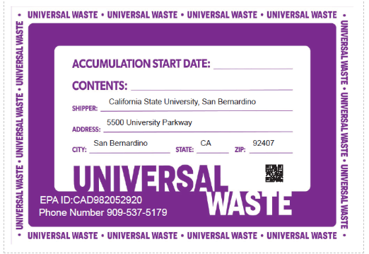 Example of Universal Waste