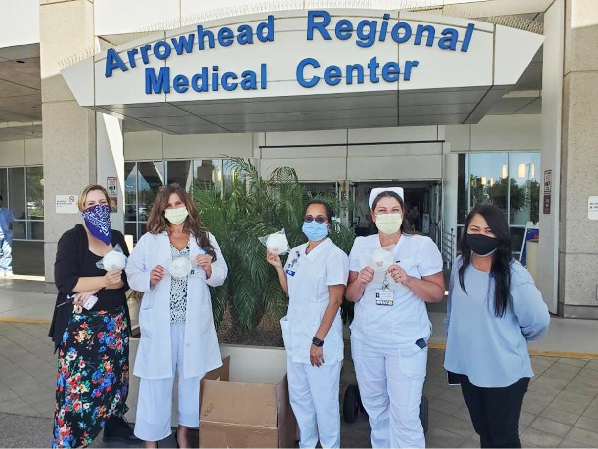 Thank you to our CSUSB students, in HSCI 359, section 71-Global Health, for working so hard to find the masks and having the idea to fundraise!