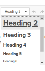 Headers Dropdown Menu