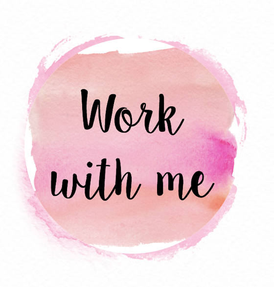 graphic that says work with me