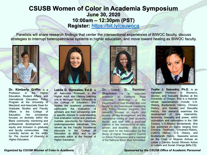 Women of Color in Academia panel