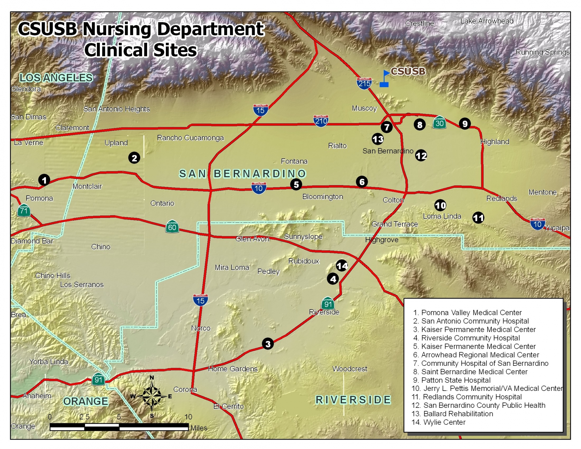 Cal State San Bernardino Clinical Sites | Department of Nursing | CSUSB