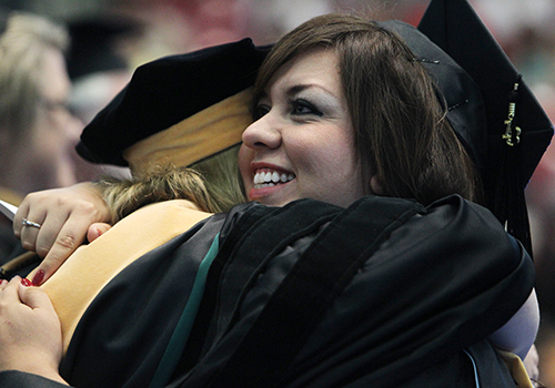 Student Giving Hug