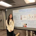 Camryn Amundsen presents the results of her research on how the brain responds to images of food.