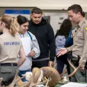 wildlife rangers table at career fair