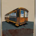 Broken Down Cable Car 1976 painting