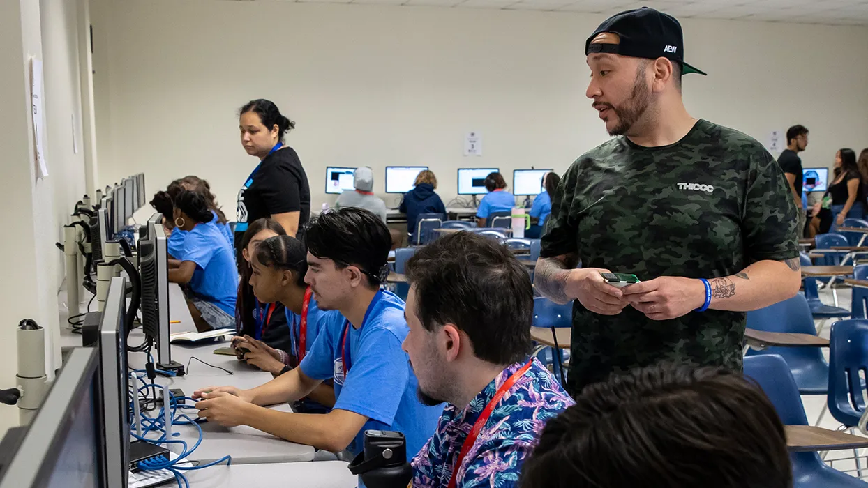 Students from Inland Empire high schools participated in the 10th annual youth cyber summer camp, “CyberGuardians: Navigating the AI-Enhanced Future,” hosted by CSUSB’s Center for Cyber & Artificial Intelligence.