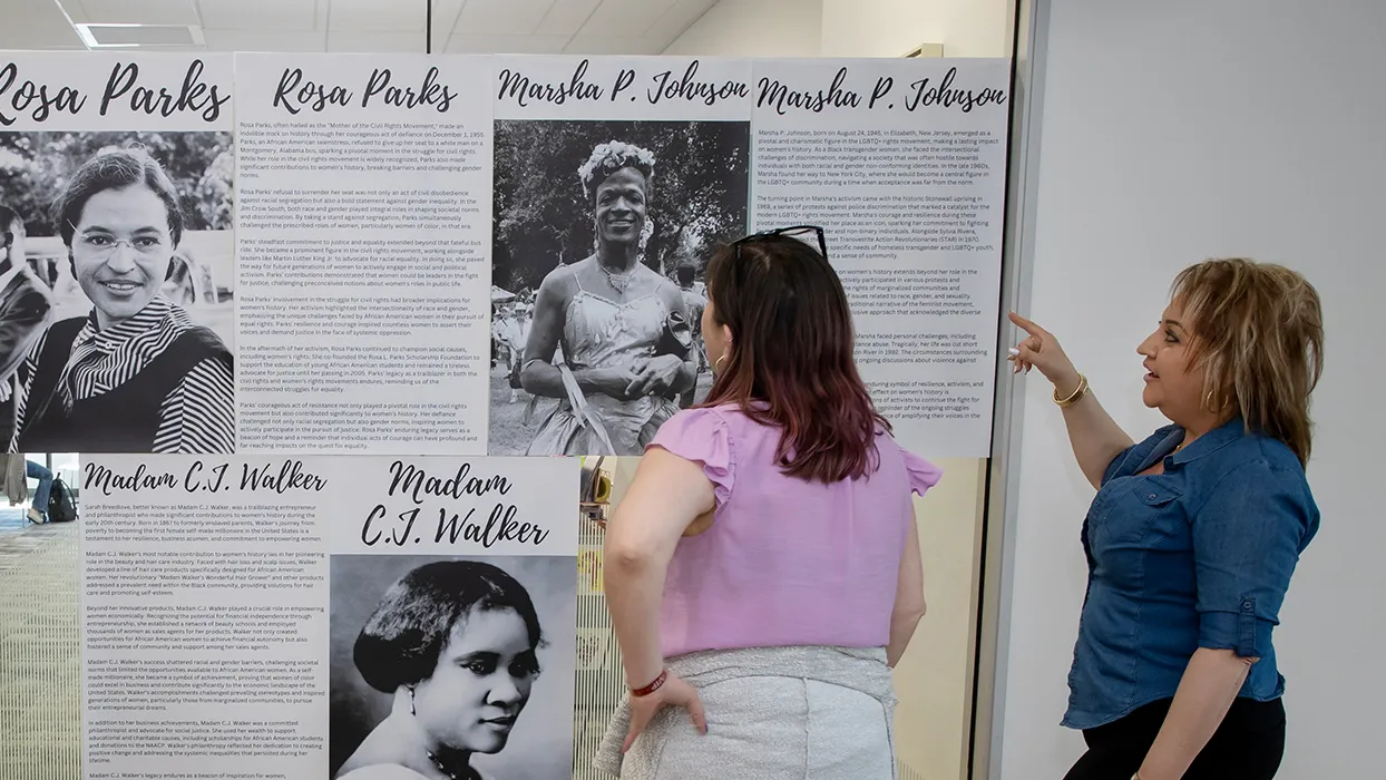 The Womxn’s History Exhibit took place at the Women’s Resource Center on the third floor of Santos Manuel Student Union North.