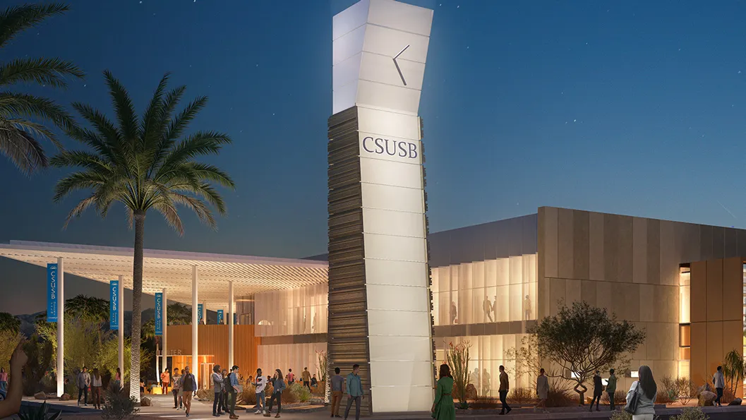Rendering of new Student Center at CSUSB Palm Desert Campus.