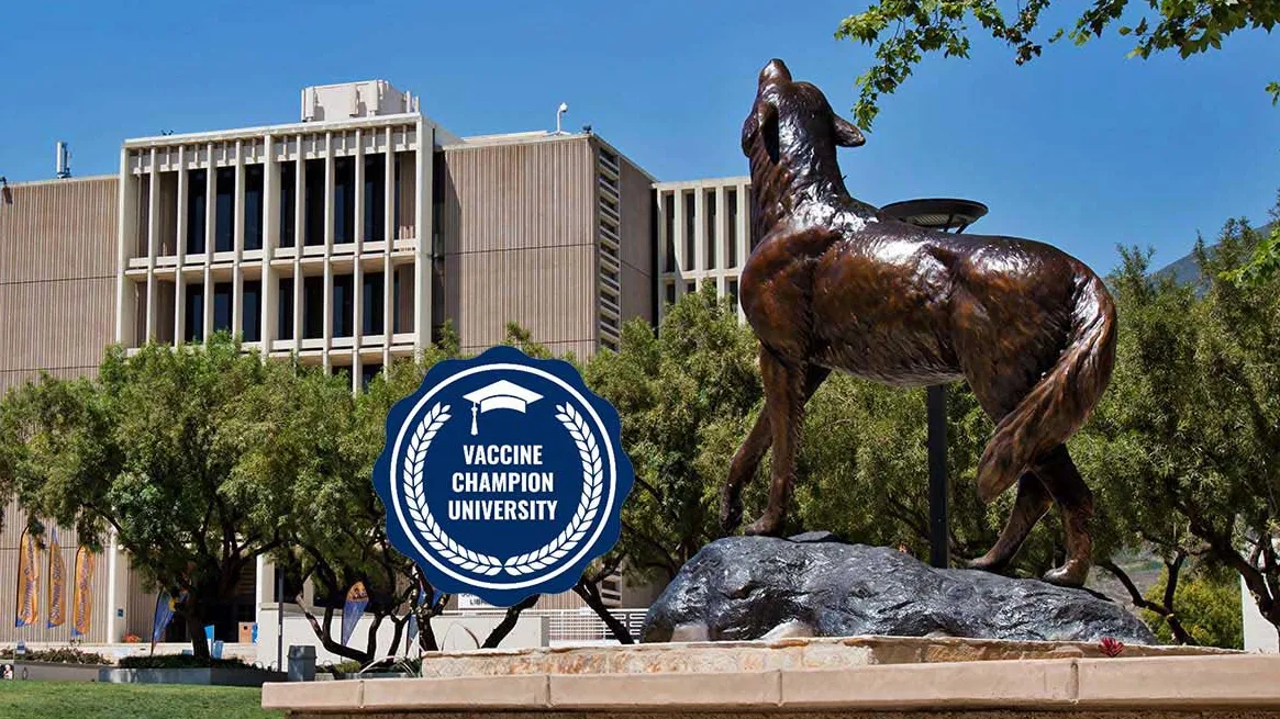 CSUSB has pledged to be a Vaccine Champion University, an initiative launched by the White House.