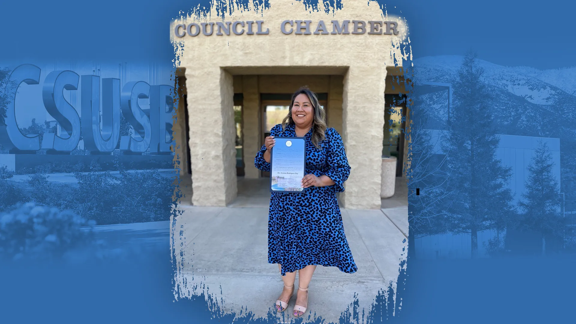 Avisinia Rodriguez receives proclamation from the city of Palm Desert