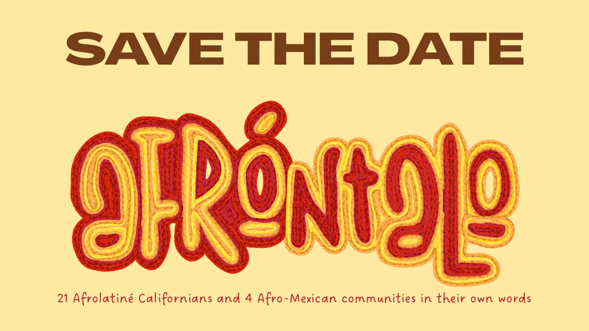 Save the date flyer for Afróntalo.