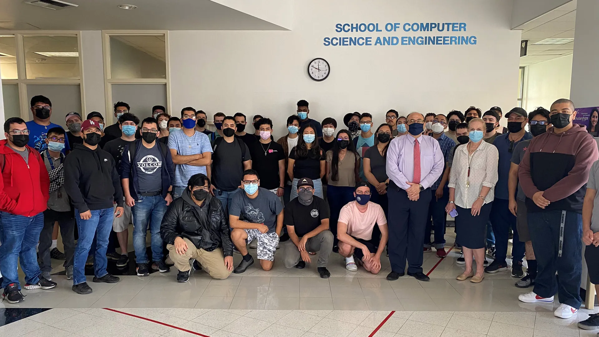 Faculty, students and staff at the CSUSB School of Computer Science & Engineering