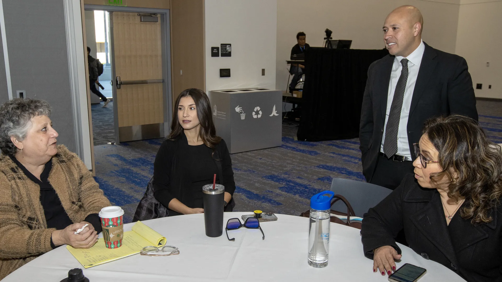 Students and legal professionals meet at the inaugural Careers in Law Day held recently at CSUSB.