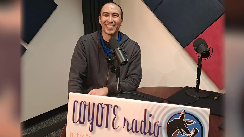 Matt Markin, host of “The CSUSB Advising Show with Matt Markin,” streaming on Coyote Radio at 4 p.m. every Friday.