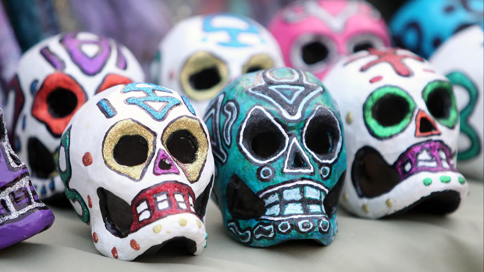 A set of calaveras, or sugar skulls. The “Dia de los Muertos/Day of the Dead” celebration, sponsored by the CSUSB Association of Latino Faculty, Staff and Students, is set for Oct. 29.