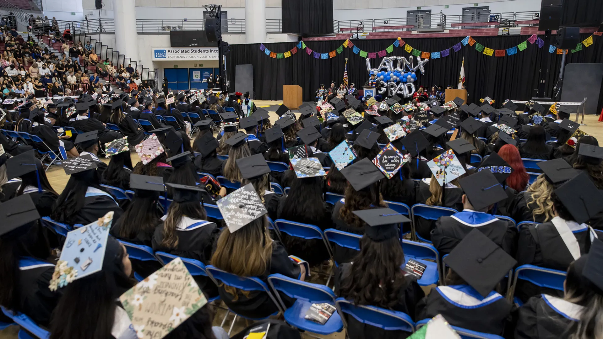 Students at the LatinX Graduation Recognition Ceremony at Coussoulis Arena in May.