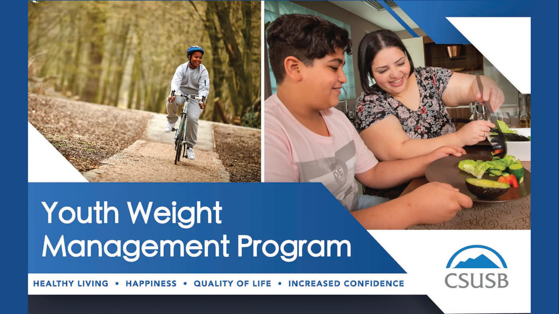 Portion of the Youth Weight Management Program flyer. Caption: