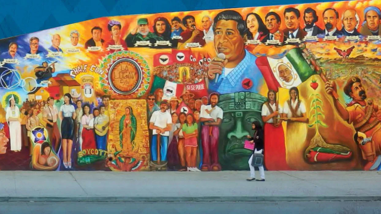 A mural at Chicano Park in San Diego.