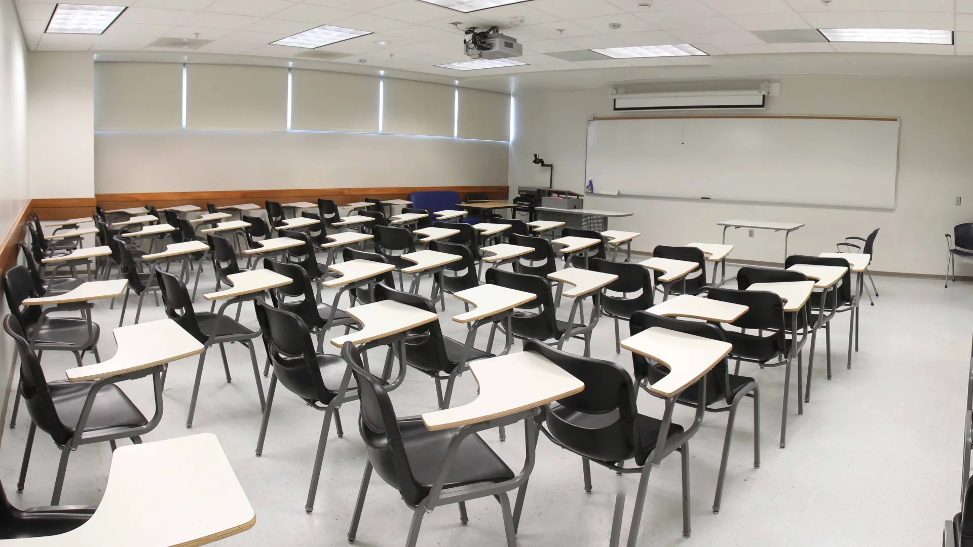 Empty classrooms, an important consideration when working with formerly incarcerated students.