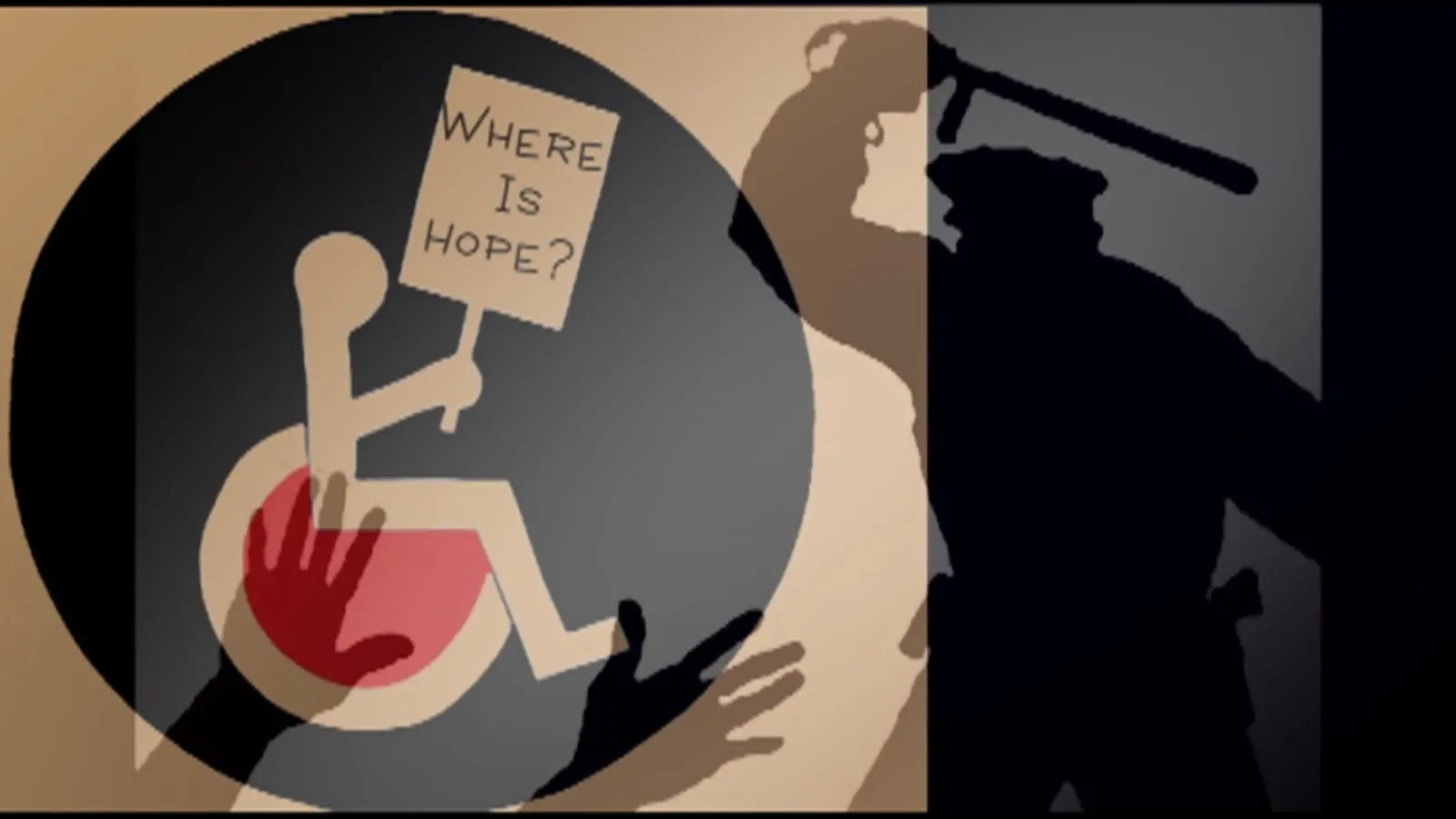 "Where Is Hope: The Art of Murder," grafic