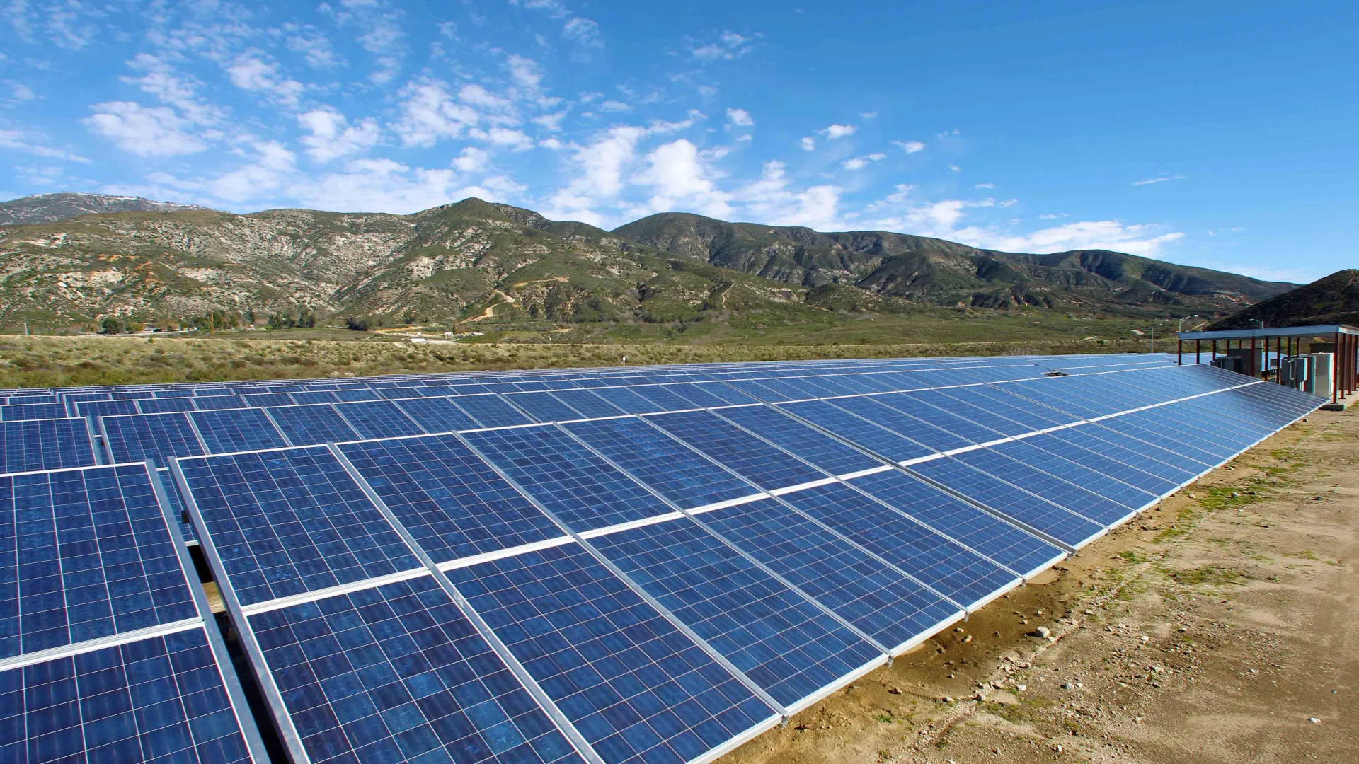 The solar panel array at Cal State San Bernardino. 
