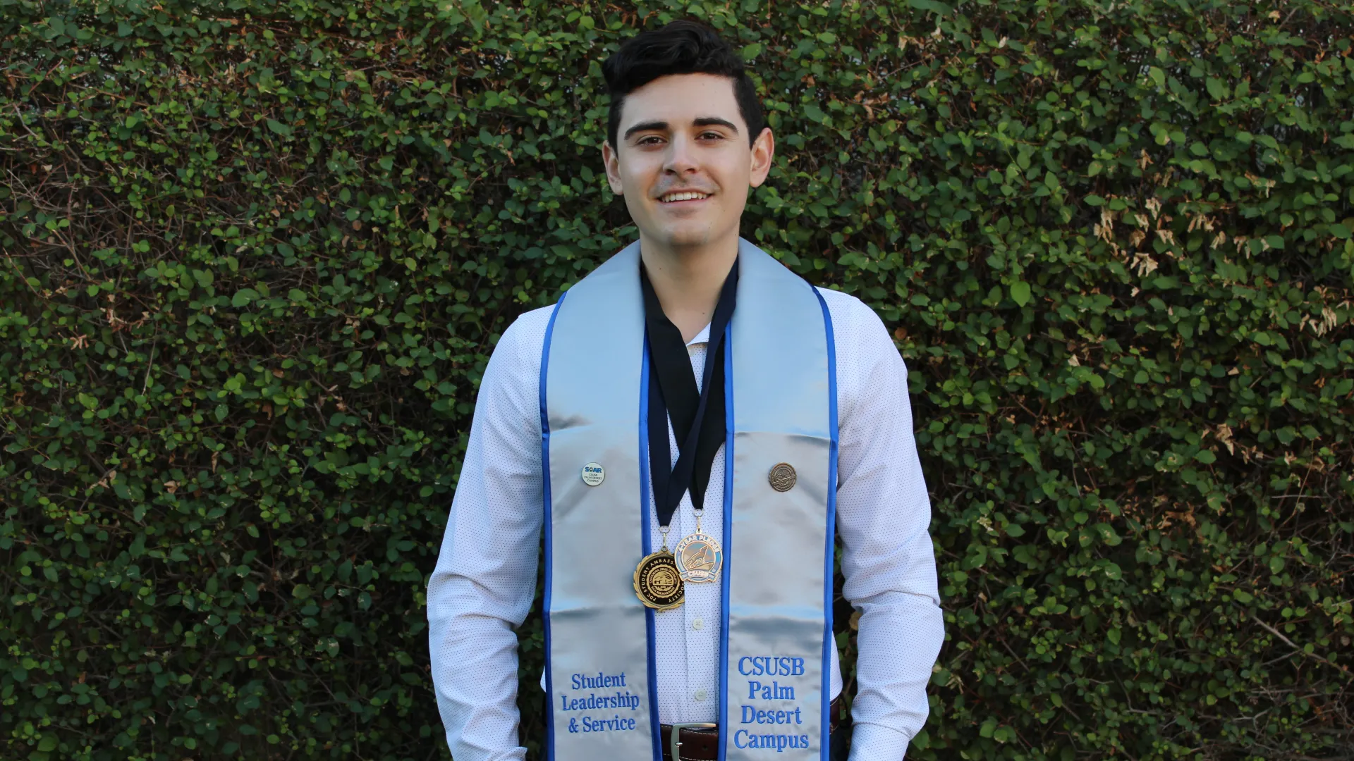 Nick Conoway is the first University Legacy Scholar to graduate from the Palm Desert Campus