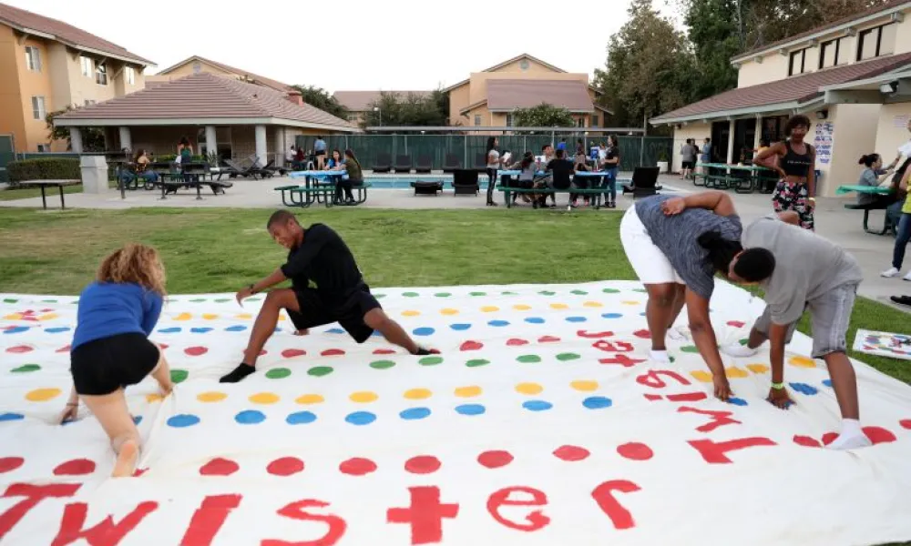 playing twister in housing