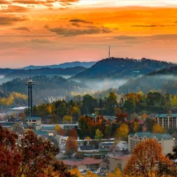 The Gatlinburg, Tenn., cityscape.  