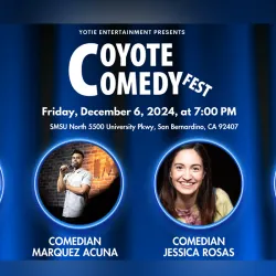 The Coyote Comedy Fest is returning to Cal State San Bernardino for its 11th annual show on Dec. 6.