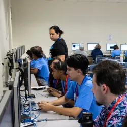 Students from Inland Empire high schools participated in the 10th annual youth cyber summer camp, “CyberGuardians: Navigating the AI-Enhanced Future,” hosted by CSUSB’s Center for Cyber & Artificial Intelligence.