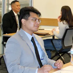 Mock interviews are a key component of Career Day, enriched by the participation of volunteers, including long-standing community partners who have supported the Office of Pre-College Programs. 