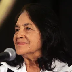 Dolores Huerta, seen here speaking at the 2010 Latino Education and Advocacy Days Summit
