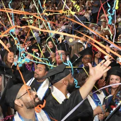 Students at commencement