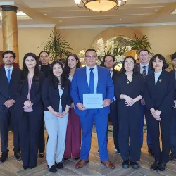 The two winning CSUSB teams