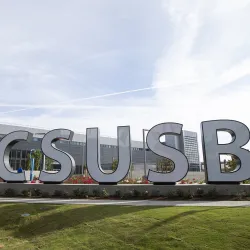 CSUSB sign outside the Santos Manuel Student Union North.