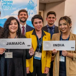 The CSUSB Model United Nations team represented the countries of Jamaica and India at the National Model United Nations-Japan conference, held in late November in Kobe, Japan.