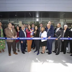 Photo of the symbolic ribbon cutting