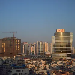 Urban villages beside skyscrapers, near Huaqiangbei, Shenzhen circa 2005. Modern China Lecture Series events will take place Nov. 9, Nov. 19 and Nov. 24, all on Zoom. Photo:WikiMedia Commons.