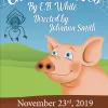 Charlotte's Web by E.B. White Nov. 23, 2019. The Pig Wilbur staring up at the spider Charlotte who is hanging from her web