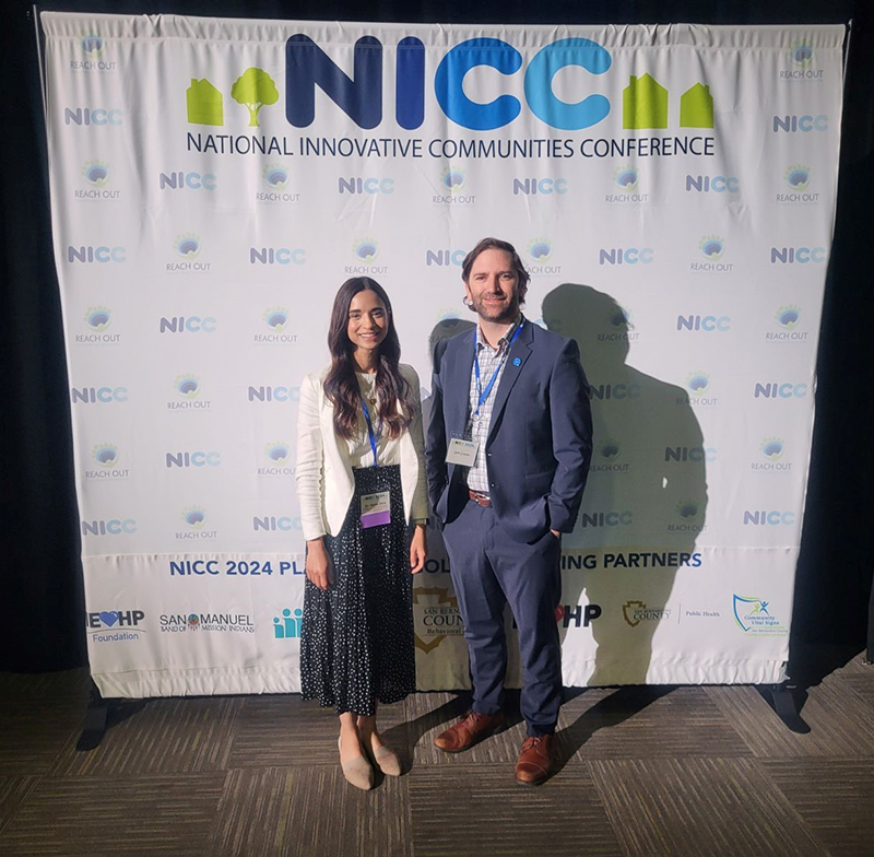 Otte and Jeffrey Cronin, MSPA director of clinical education, attend the National Innovative Communities Conference in Riverside. 