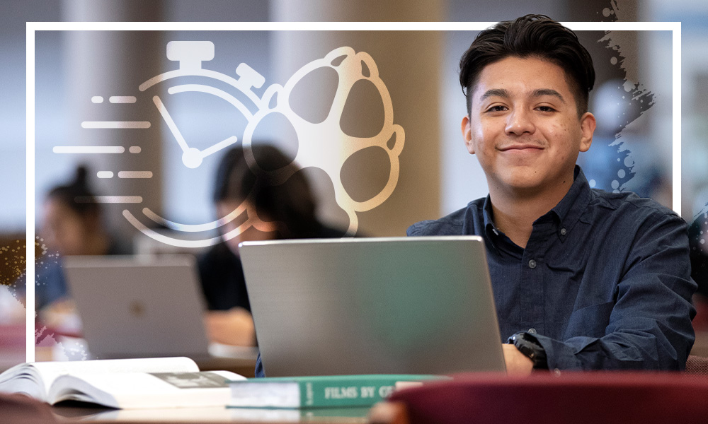 student with laptop