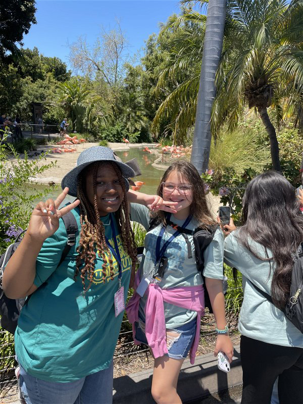 Summer Algebra Institute students on a field trip at the San Diego Zoo.