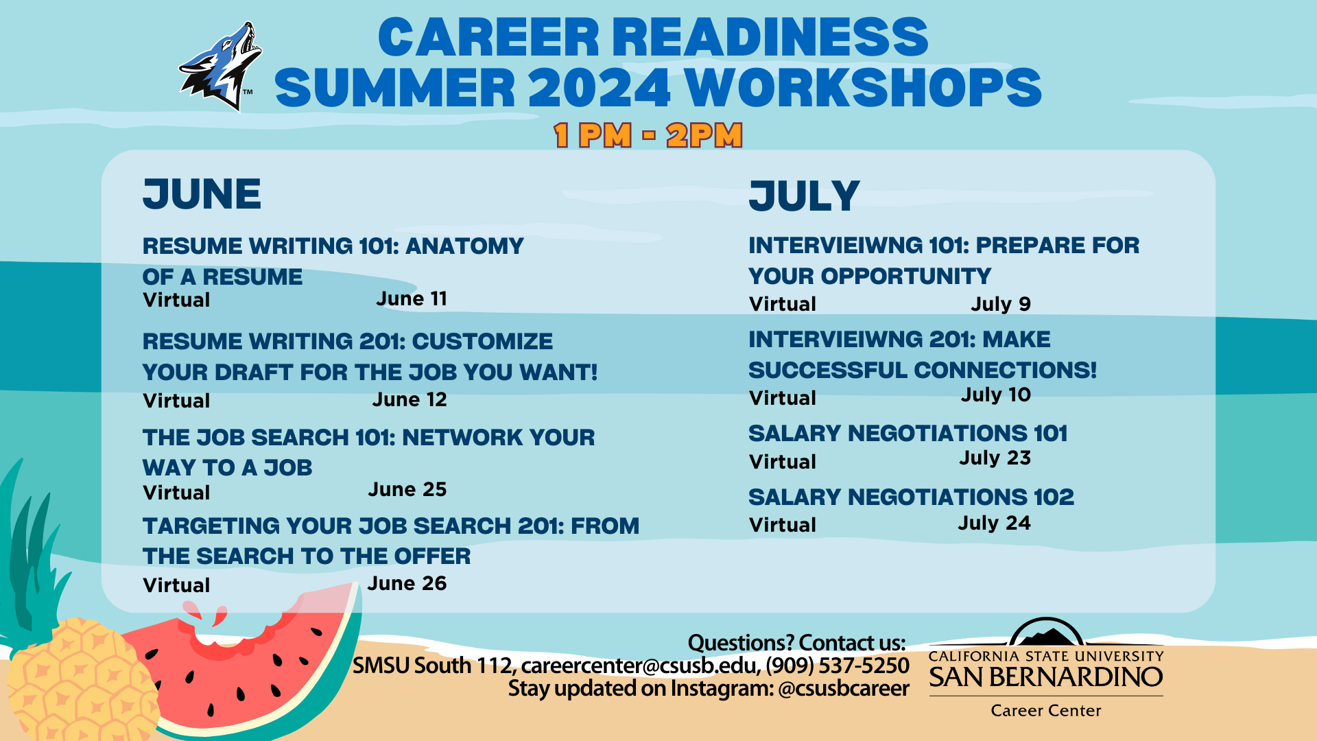 Career Readiness Summer 2024 Workshops