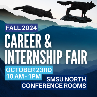 A striking poster for the career and internship fair, presenting vital information and inviting graphics to capture interest. 