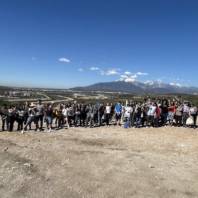 HSUP students on a class trip to CSUSB to see the San Andreas Fault