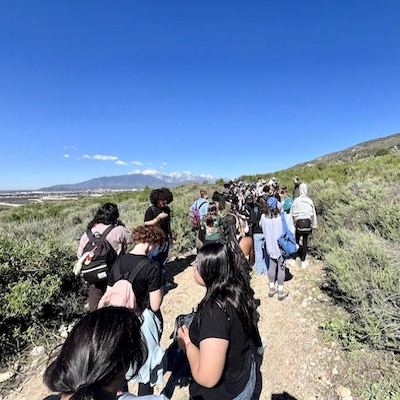 HSUP students on a class trip to CSUSB to see the San Andreas Fault