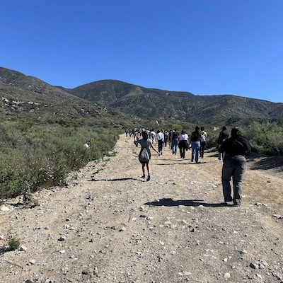 HSUP students on a class trip to CSUSB to see the San Andreas Fault